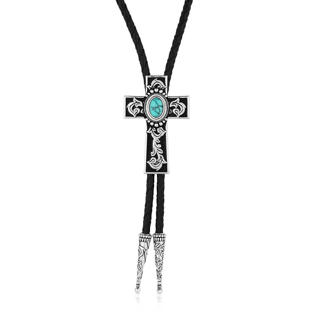 9829 Western Lifestyle Bolo Tie Everlasting Faith Cross